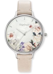 Quarzuhr Engelsrufer "Flower", hellrosa, Armbanduhren, Damen, Quarzuhr, Armbanduhr, Damenuhr, Lederarmband, analog