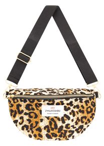 Tragetasche Zwillingsherz "Leo", Damen, beige, Web, Kunstfaser, gemustert, mehrfarbig, Taschen Tragetasche, Leoparden Muster, Rei&szlig;verschluss, verstellbarer Gurt