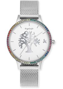 Quarzuhr Engelsrufer "Lebensbaum", edelstahlfarben, Armbanduhren, Damen, Quarzuhr, Armbanduhr, Damenuhr, Edelstahlarmband, analog