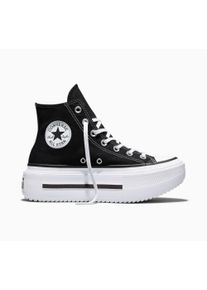 Sneaker Converse "CHUCK TAYLOR ALL STAR LIFT DOUBLE", Damen, Gr. 42,5, schwarz, wei&szlig;, schwarz, Textil, Schuhe Sneaker