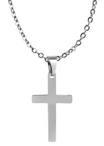 Adelia&acute;s Kreuzanh&auml;nger ADELIA&acute;S "Unisex Anh&auml;nger &iquest; Kreuz Kreuzanh&auml;nger aus Edelstahl", silber, Schmuckanh&auml;nger, Damen, Edelstahl, Kreuzanh&auml;nger