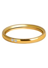 Adelia&acute;s Fingerring ADELIA&acute;S "Damen Ring aus Edelstahl mit Strass Steinchen" Gr. 52, gold, Fingerringe, Damen, 52, Edelstahl, Fingerring