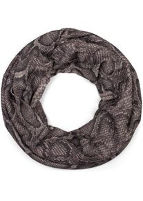 Loop styleBREAKER "Loop Schal Glitzer Schlangen Muster", Damen, braun (dunkelbraun), Obermaterial: 50% Viskose CV. 50% Polyester PES., Modisch, Modet&uuml;cher Loop