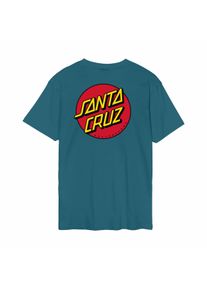 T-Shirt Santa Cruz "CLASSIC DOT CHEST T-SHIRT", Herren, Gr. XL, teal, Obermaterial: 100% Baumwolle, Shirts T-Shirt, f&uuml;r sportliche Aktivit&auml;ten, sportlicher Stil, f&uuml;r Sportmode