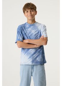 Rundhalsshirt Garcia, M&auml;dchen, Gr. 176, late night, Jersey, Obermaterial: 100% Baumwolle, bedruckt, normal h&uuml;ftbedeckend, Rundhals, Shirts Rundhalsshirt, in Batik-Optik, kurzarm, f&uuml;r Boys