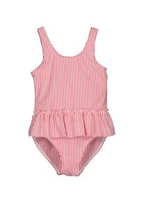 Badeanzug Blue Seven, M&auml;dchen, Gr. 92 (98), N-Gr, pink, Elasthan, Polyamid, Polyester, gestreift, Badeanz&uuml;ge Badeanzug, mit aufgesetzter R&uuml;sche