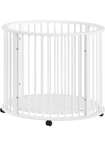 Laufgitter Vipack "Dino auf Rollen mit 2 Bremsen, universell einsetzbar, Made in Europe", buche wei&szlig;, &Oslash;:98,5cm, Laufst&auml;lle, Laufgitter, hochwertig verarbeitet, Buche massiv, verschiedene Farben erh&auml;ltlich