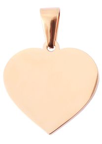 Adelia&acute;s Kettenanh&auml;nger ADELIA&acute;S "Damen Anh&auml;nger &iquest; Herz Gravuranh&auml;nger aus Edelstahl", gold, Schmuckanh&auml;nger, Damen, Edelstahl, Kettenanh&auml;nger