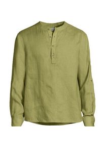 LANDS' END Grandad-Hemd aus reinem Leinen, Herren,  Gr&uuml;n, Leinen, by Lands' End