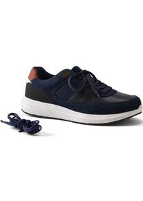 LANDS' END Veloursleder/Leder-Sneaker, Herren,  Blau, by Lands' End