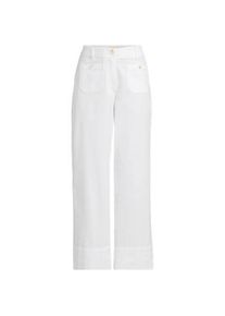 LANDS' END Gestreifte 7/8-Chinos, Damen,  Wei&szlig;, by Lands' End