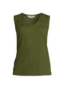 LANDS' END &Auml;rmelloses Top aus Leinenmix, Damen,  Gr&uuml;n, Leinen/Baumwolle Modal, by Lands' End