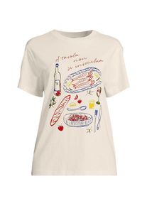 LANDS' END Grafik-Shirt, Damen,  Wei&szlig;, Baumwolle, by Lands' End