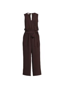 LANDS' END Creaseless 7/8-Jumpsuit, Damen,  Braun, Polyester, by Lands' End