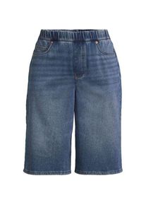LANDS' END Starfish Knit Denim Bermuda-Shorts 30 cm, Damen,  Blau, Baumwoll-Mischung/Polyester-Mischung, by Lands' End