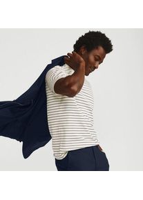 LANDS' END Supima Kurzarm-Shirt mit Rundhalsausschnitt, Herren,  Wei&szlig;, Baumwolle, by Lands' End