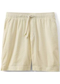 LANDS' END Classic Fit Seersucker-Shorts mit Dehnbund, Herren,  Gelb, Elasthan/Baumwoll-Mischung, by Lands' End