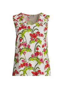 LANDS' END &Auml;rmelloses Soft FlowTop aus Leinenmix, Damen,  Wei&szlig;, Leinen/Baumwolle Modal, by Lands' End