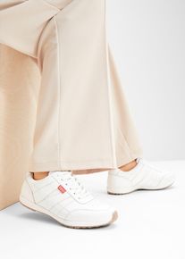 bonprix Sneaker aus Leder, wei&szlig;, Gr.39, Modern und bequem: Sch&ouml;ner Lederfreizeitschuh, aus Glattleder