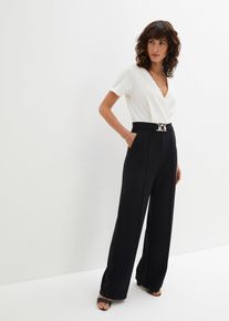 bonprix Overall mit dekorativer Schlie&szlig;e, schwarz, Gr.52, festlicher Overall mit dekorativer Schnalle