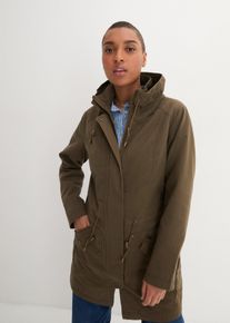 bonprix Baumwoll-Kurzparka mit Stehkragen talliert, gr&uuml;n, Gr.52, Vielseitig kombinierbare sportliche Jacke mit Taschen aus Baumwolle, aus 100% Baumwolle