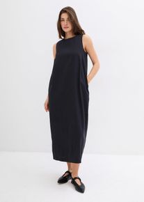 bonprix Midikleid mit Eingriffstaschen aus Viskose-Mix, schwarz, Gr.40, &Auml;rmelloses Kleid aus Viskose-Mix mit rundem Ausschnitt und Seitennahttaschen, aus Viskose