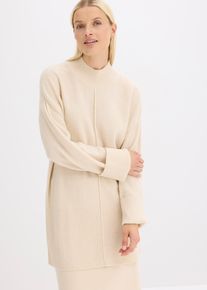 bonprix Oversize-Pullover, beige, Gr.44/46 (L), Oversize-Pullover mit &uuml;berschnittener Schulter und Schlitz hinten