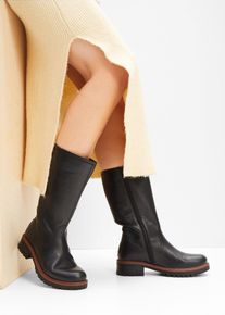 bonprix Stiefel, schwarz, Gr.36, Zeitloser Stiefel f&uuml;r die kalten Tage, aus Vegan