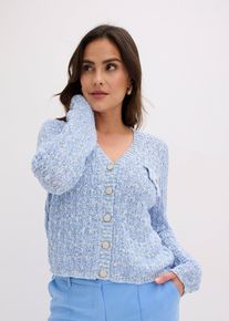 bonprix Boucl&eacute; Strickjacke, blau, Gr.48/50 (XL), elegante Boucl&eacute; Strickjacke
