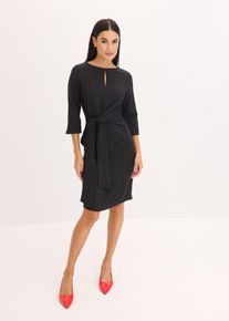 bonprix Kleid mit Bindedetail, schwarz, Gr.42, Elegantes Kleid mit Bindedetail