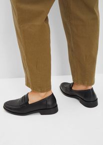 bonprix Loafer aus Leder, schwarz, Gr.37, Sch&ouml;ner Loafer aus Leder f&uuml;r jeden Anlass, aus Nappaleder