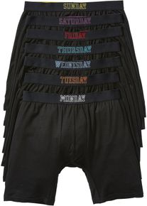 bonprix Lange Boxershorts eng mit Baumwolle (7er Pack), schwarz, Gr.6 (L), Boxershorts in figurnaher Passform im Vorteilspack mit 7 St&uuml;ck. Material ist eng anliegend am Bein., 95% Baumwolle