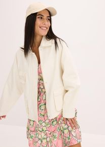 bonprix Oversize Jacke, beige, Gr.48, L&auml;ssige Oversize Utility Jacke mit Taschen, aus 100% Baumwolle