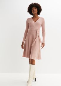 bonprix Strickkleid aus Viskose-Mix, rosa, Gr.40/42 (M), Modernes Strickkleid mit G&uuml;rtel