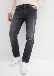 bonprix Regular-Fit-Jeans Straight, schwarz, Gr.66, Gerade Jeans mit zweifarbigen N&auml;hten, 79% Baumwolle (organic)