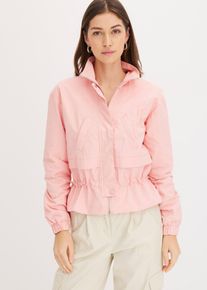 bonprix Kurze Jacke mit Taillen-Tunnelzug, rosa, Gr.40, L&auml;ssige Kurzjacke aus gecrinkeltem Material mit Eingriffstaschen