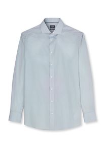 Langarmhemd OLYMP "Luxor", Damen, Gr. 48, N-Gr, marine, Web, Obermaterial: 100% Baumwolle, tailliert normal, 2-Knopf-Manschette, Hemden Langarmhemd, Businesshemd, Royal-Kentkragen, modern fit