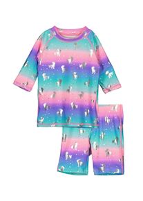 Shirt & Shorts Blue Seven, Jungen, Gr. 92 (98), azalee, Jersey, Obermaterial: 85% Polyester, 15% Elasthan, bedruckt, gestreift, KOB Set-Artikel Shirt & Shorts, Beach-Set f&uuml;r den Strandurlaub