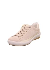 Sneaker Legero "TANARO 5.0", Damen, Gr. 43, hellbeige, Leder, Veloursleder, Schuhe Sneaker, Komfortschuh, Schn&uuml;rschuh, Halbschuh mit herausnehmbarer Innensohle
