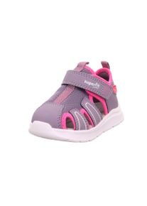 Sandale Superfit "WAVE WMS: mittel", M&auml;dchen, Gr. 28, flieder, pink, Lederimitat, Textil, Schuhe Sandale, Sommerschuh, in WMS: Weite mittel, Gr&ouml;&szlig;enschablone zum Download