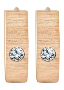 Adelia&acute;s Paar Creolen ADELIA&acute;S "Damen Ohrringe &iquest; Creole aus Edelstahl mit Strass Steinchen", gold, Ohrringe, Damen, Edelstahl, Paar Creolen