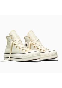 Sneaker Converse "CHUCK TAYLOR ALL STAR LIFT PLATFOR", Damen, Gr. 37,5, golden view, egret, schwarz, Textil, Schuhe Sneaker