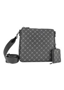 JOOP! Umh&auml;ngetasche JOOP "Umh&auml;ngetasche Cortina 1.0 Jasmina Shoulderbag mvz", Damen, Gr. B/H/T: 25cm x 25cm x 6cm 0, schwarz (schwarz (phantom)), Obermaterial: 100% Kunstleder synt.leather. Futter: 100% Baumwolle CO., Taschen Umh&auml;ngetasche