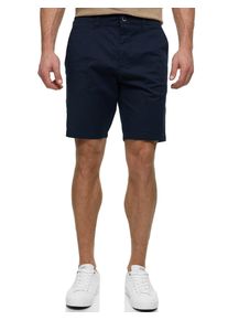 Chinoshorts INDICODE "INSpring Pleat Shorts", Damen, Gr. S, N-Gr, sky captain, Web, Obermaterial: 98% Baumwolle, 2% Elasthan, unifarben, regular fit knielang, Hosen Chinoshorts