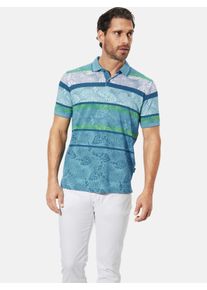 Poloshirt Babista "Poloshirt VANETO", Herren, Gr. XL, gr&uuml;n (gr&uuml;n gemustert), Obermaterial: 55% Baumwolle CO. 45% Polyester COOLMAX PES(Coolmax)., Shirts Poloshirt