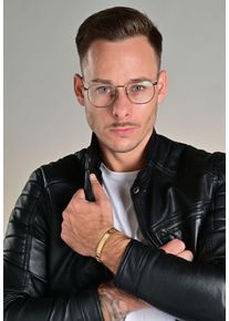 Adelia&acute;s Panzerarmband ADELIA&acute;S "Unisex Armband &iquest; Panzerarmband aus Edelstahl 20 cm" Gr. 20, gold, Armb&auml;nder, Damen, Edelstahl, Panzerarmband