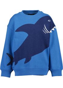 Sweatshirt Blue Seven, M&auml;dchen, Gr. 134, ocean, Sweatware, Obermaterial: 100% Baumwolle, bedruckt, unifarben, Basic normal, Rundhals, Rippb&uuml;ndchen, Sweatshirts Sweatshirt, mit cooler aufgesetzter Tasche