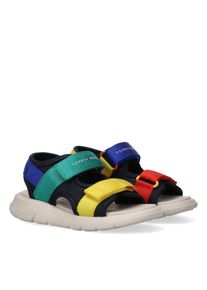 Sandale Tommy Hilfiger, M&auml;dchen, Gr. 29, bunt, Textil, Schuhe Sandale, Trekkingsandale, Sommerschuh, Klettschuh im Kontrastlook