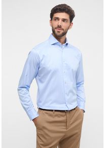 Langarmhemd Eterna "MODERN FIT", Damen, Gr. 46, Normalgr&ouml;&szlig;en, blau (hellblau), Twill, 100% Baumwolle, tailliert, Manschette, Hemden Langarmhemd, EASY IRON (b&uuml;gelleicht)