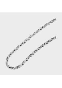 Adelia&acute;s K&ouml;nigskette ADELIA&acute;S "Unisex Halskette &iquest; K&ouml;nigskette aus Edelstahl 55 cm" Gr. 55, silber, Halsketten, Damen, Edelstahl, K&ouml;nigskette